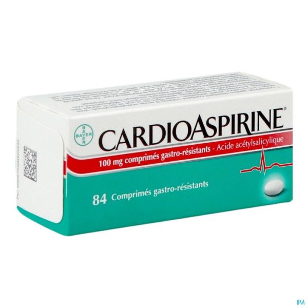 Cardioaspirine 84 Comprimés 100 Mg