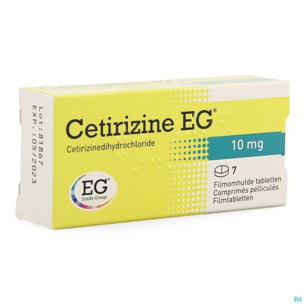 Cetirizine E.g. 7 Comprimés 10 Mg