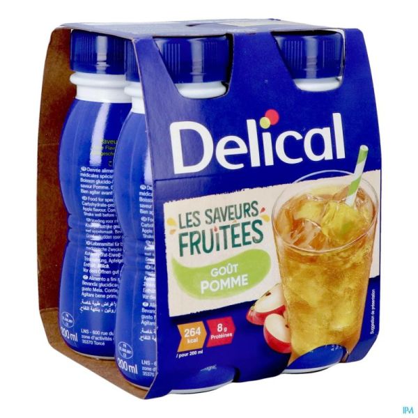 Delical Boisson Fruitee Pomme 4x200ml