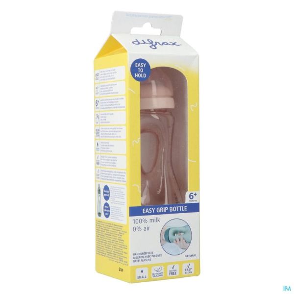 Difrax Biberon Poignee Rose 240ml