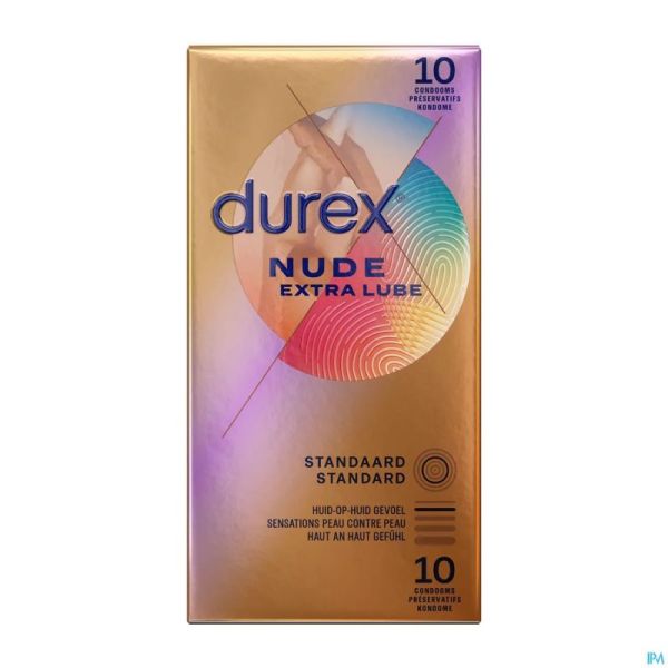Durex Nude Extra Lube 10 Préservatifs
