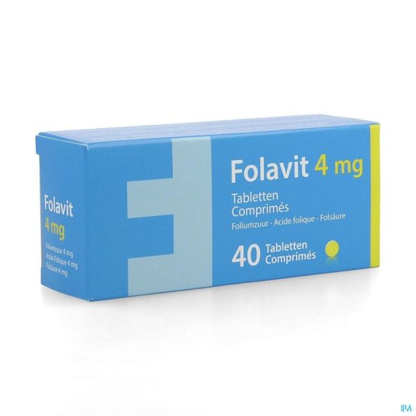 Folavit 4mg Comprimés 40 X 4mg  Rempl.1351394