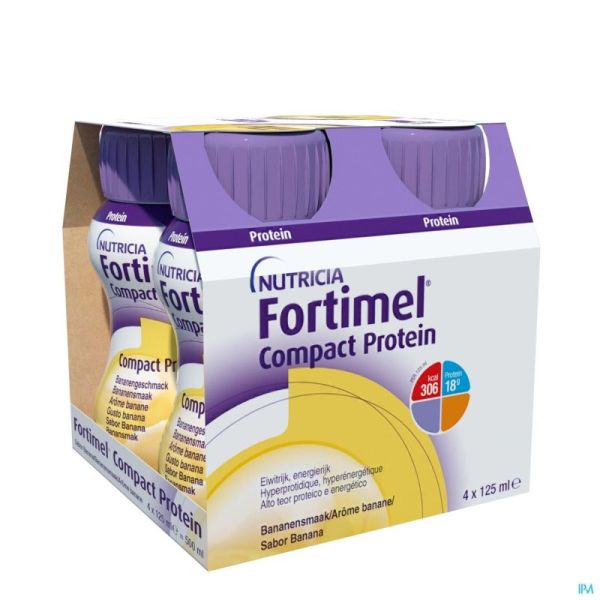 Fortimel Compact Protein Banane 125 Ml 4 Pièces