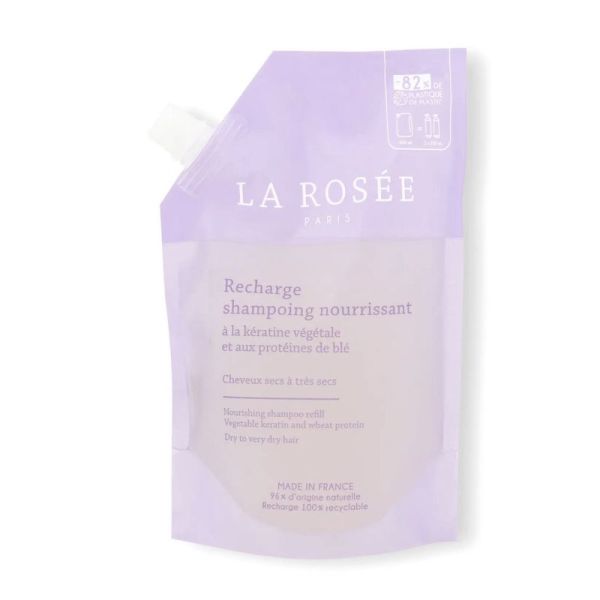 La Rosée Shampoing Nourrissant à la Kératine et aux Protéines de Blé Recharge 400ml