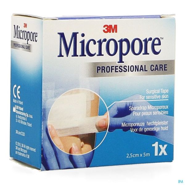 Micropore Sparadrap Chirurgical 2.5 Cm X 500 Cm