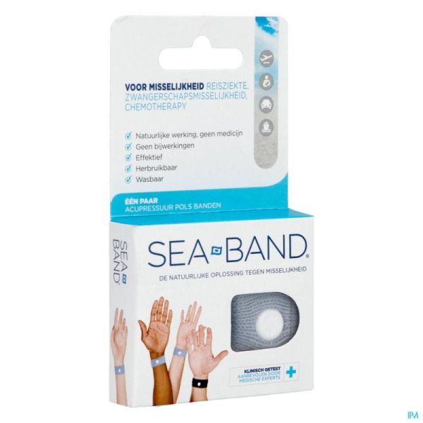 Seaband Bande Poignet Adult Gris 2 Pièce