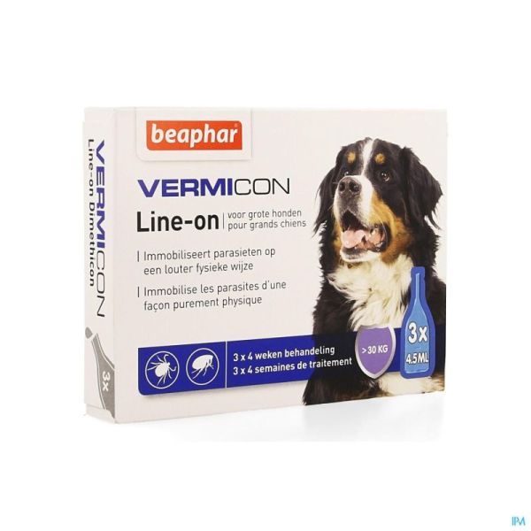 Beaphar Vermicon Line-on Grand Chien 3x4,5ml