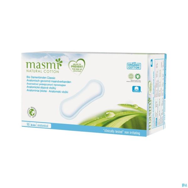 Masmi Serviette Hyg. Anatom. 100% Coton 16
