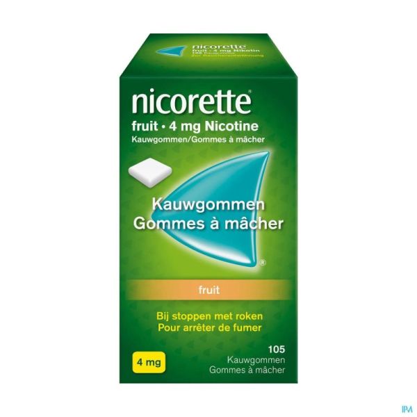 Nicorette Chewing-gum Fruit 150 Comprimés 4 Mg