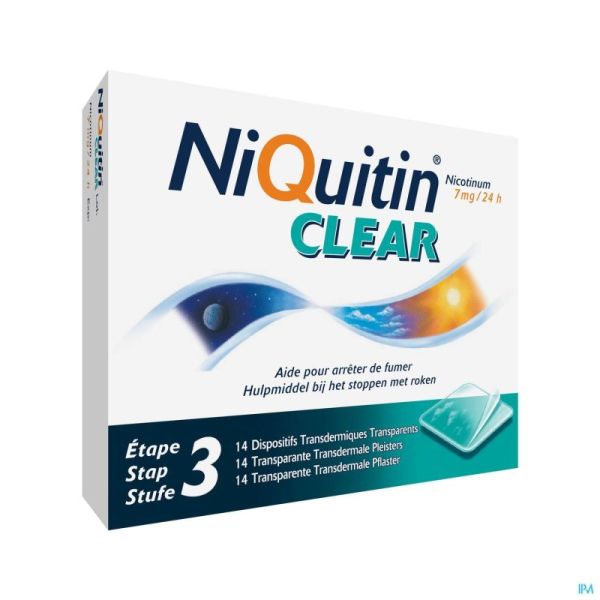 Niquitin Clear 14 Patchs 7 Mg