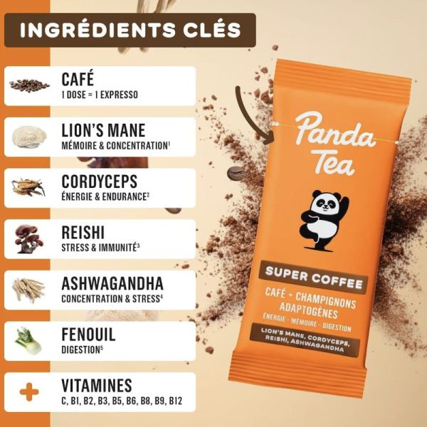Panda Tea Super Coffee Sticks 14 Portions