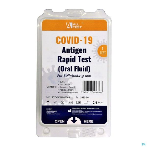 Test Rapide Salivaire Antigénique Détection du Covid