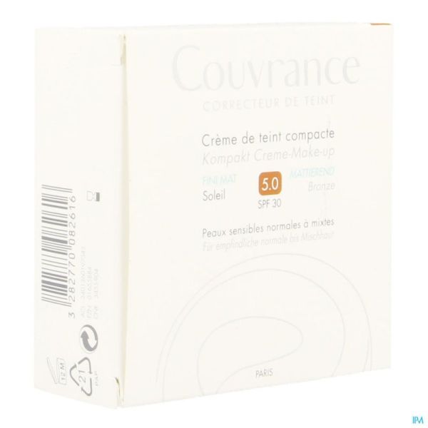 Avène Couvrance Crème Teintée Compacte Solaire Fini Mat