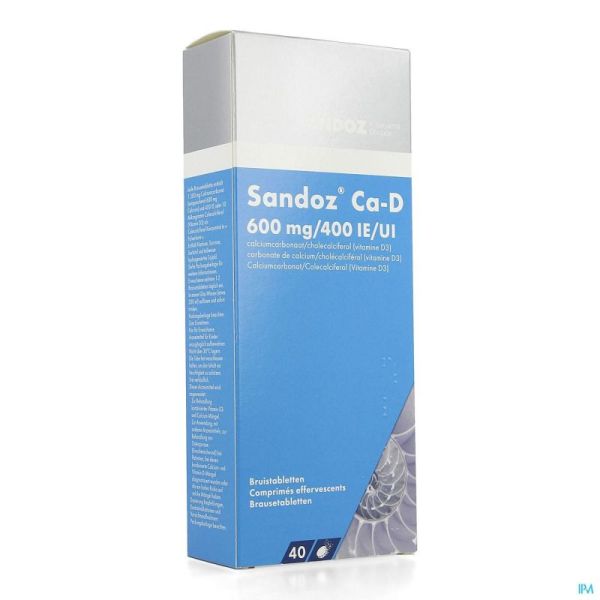 Ca-sandoz + Vit D 40 Comprimés Effervescents