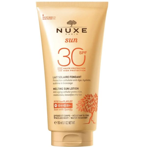 Nuxe Sun Lait Fondant Ip30 Visage et Corps Tube150ml Prix Permanent