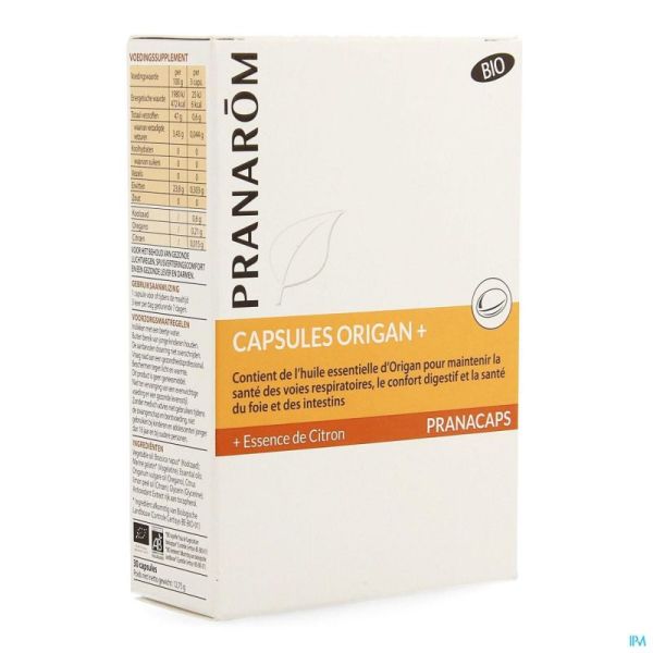 Pranacaps Origan+ Gélules 30 Pranarom