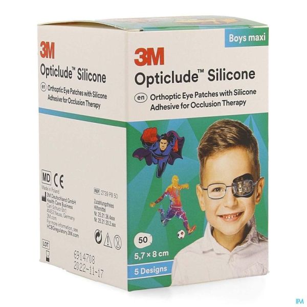 Silicone Pansement Orthoptique Maxi Boys 57mm X 80mm