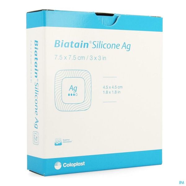 Biatain Silicone Ag 7,5x7.5cm 3