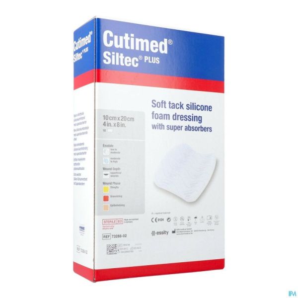 Cutimed Siltec Plus 10x20cm 10 7328802
