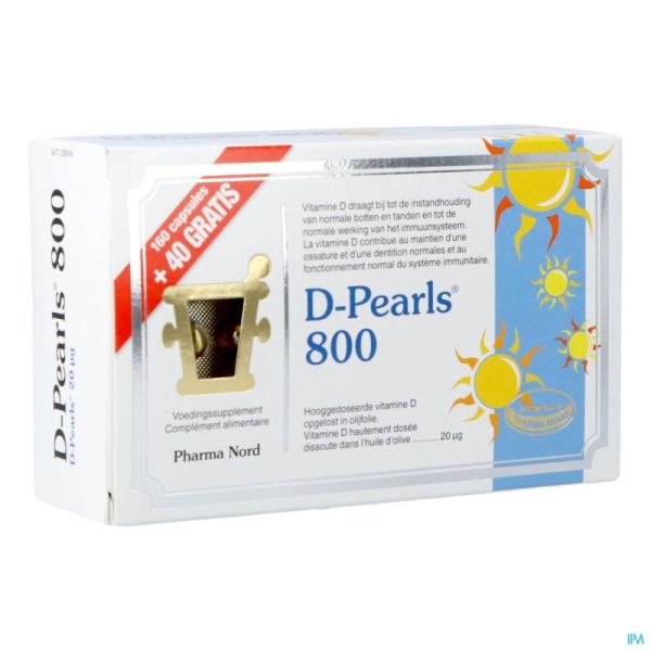 D-pearls 800 Gélules 160 + Gélules 40 Promo