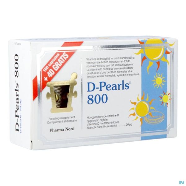 D-pearls 800 Gélules 160 + Gélules 40 Promo