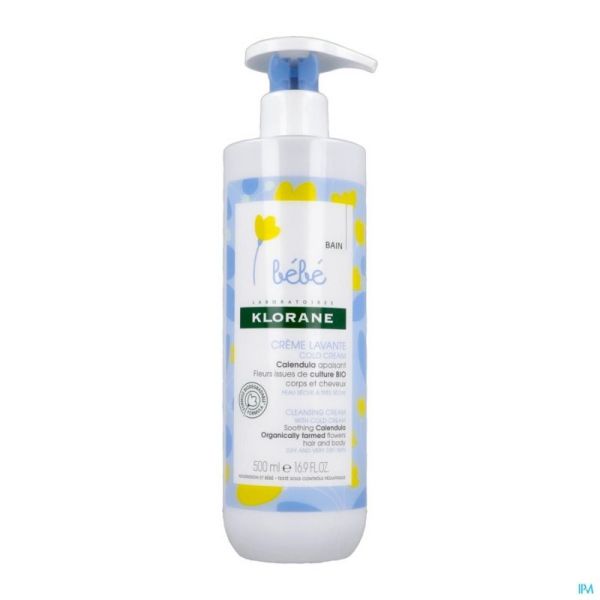 Klorane Bébé Crème Lavante Cold Cream Tube 500ml
