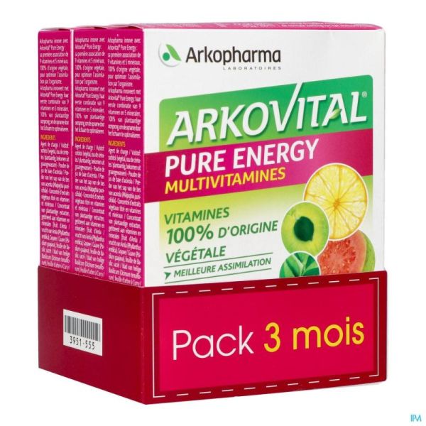 Arkovital Pure Energy 3mois Comprimés 3x30