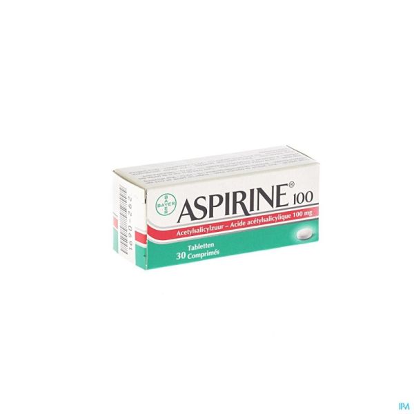 Aspirine 30 Comprimés 100 Mg