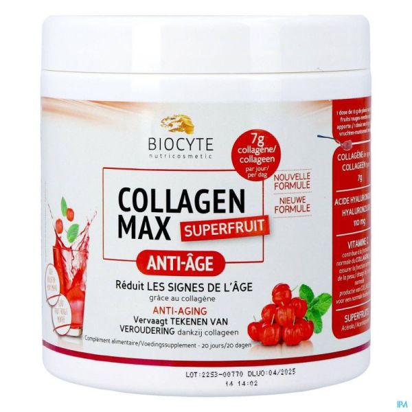 Biocyte Collagen Max Superfruits Poudre Pot 260g