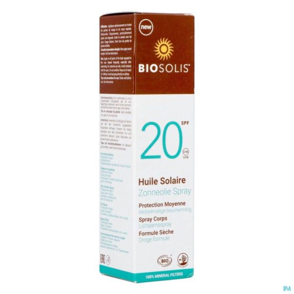 Biosolis Spray Huile Solaire Ip20 100ml Nf