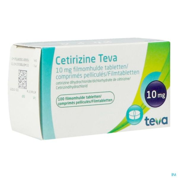 Cetirizine Teva 100 Comprimés 10 Mg 