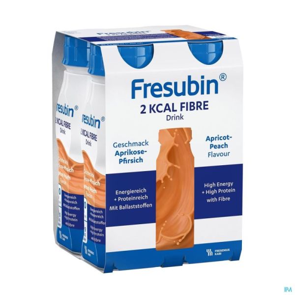 Fresubin 2 Kcal Fibre Drink Abricot Pêche 4x200ml