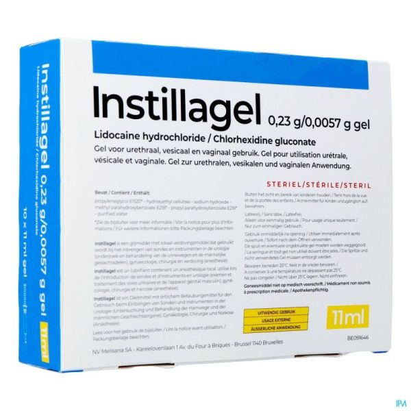 Instillagel 11 Ml 10 Ampoules Seringues