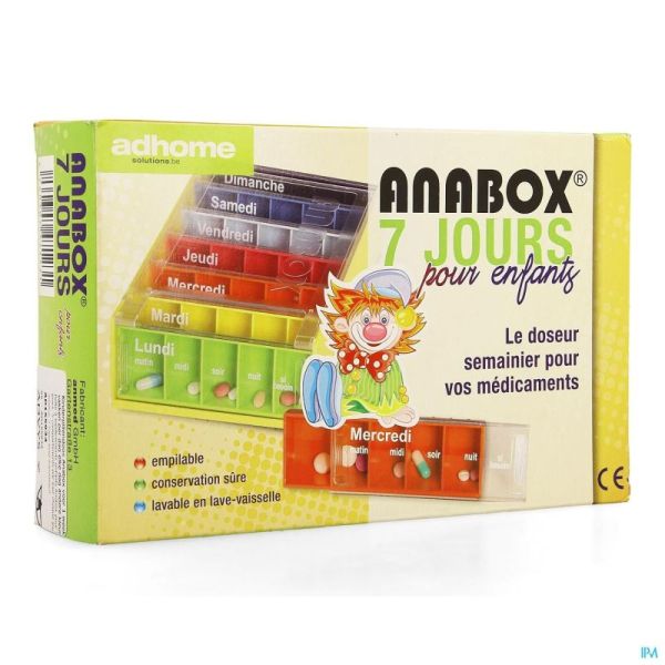Kinderpillendoos Anabox 7x5 Rainbow Fr