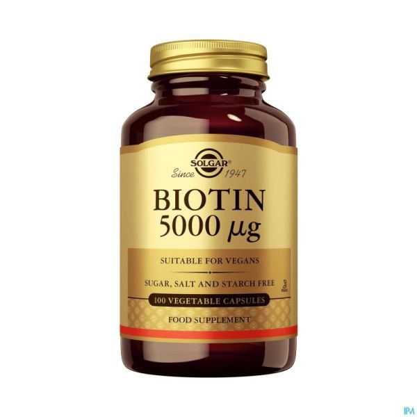 Solgar Biotin 5000mcg V-caps 100