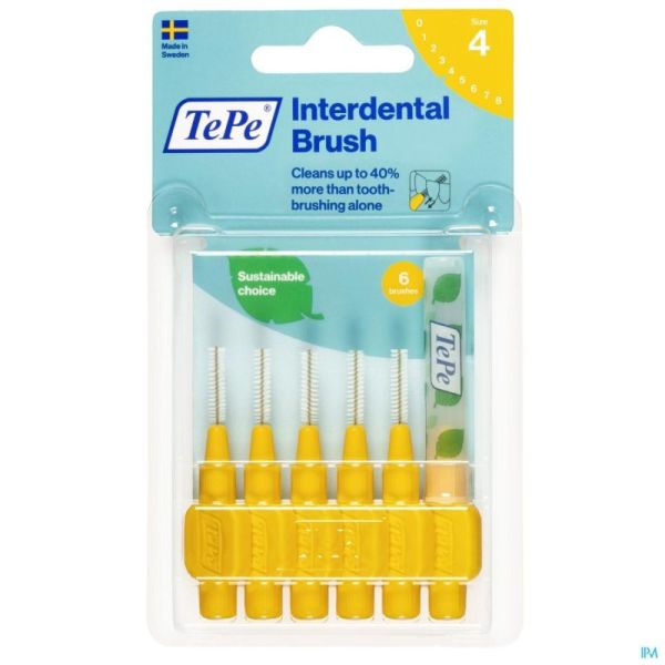 Tepe Interdental Brush 0,7mm Jaune 6 Pièce