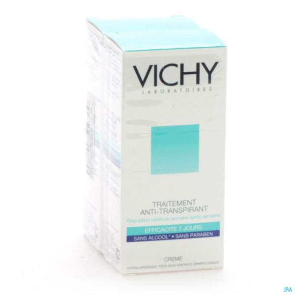 Vichy Déodorant Transpiration Intense Crème 7 Jours Duo 2x30ml