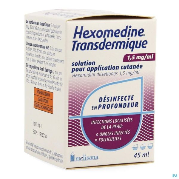 Hexomédine Transcutan 45 Ml 0,15 %