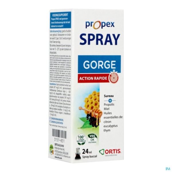 Ortis Propex Spray Gorge Sureau 24 Ml 