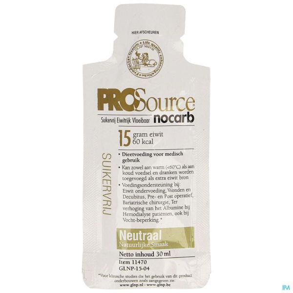 Prosource Nocarb Neutre 15g Protein Sachets 1x30ml