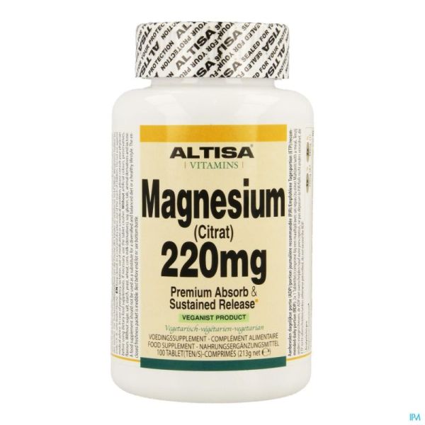 Altisa Magnesium Ctrat 220mg Tr Comprimés 100
