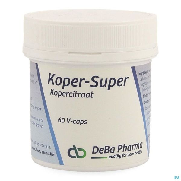 Cuivre Super Deba 60 Gélules 5 Mg