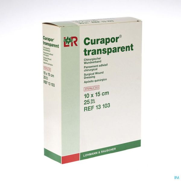 Curapor Transp Ster 10x15 13103 25 Pièce
