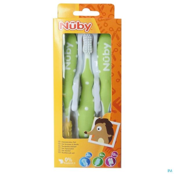 Nuby Brosse A Dents Set 3 Etapes 1 Pièce