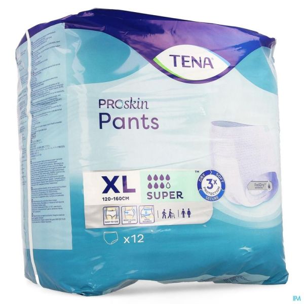 Tena proskin pants super extra large 12