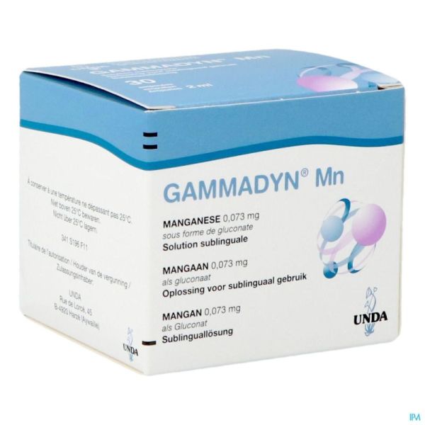 Unda Gammadyn Mangan 30 Ampoules