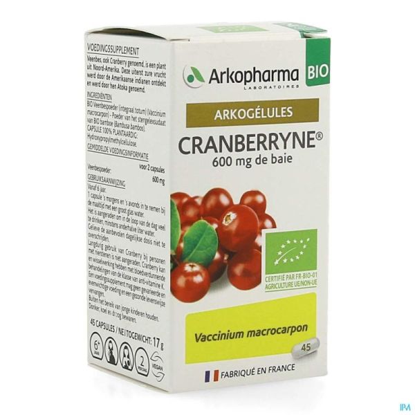 Arkogelules Cranberryne Bio Gélules 45