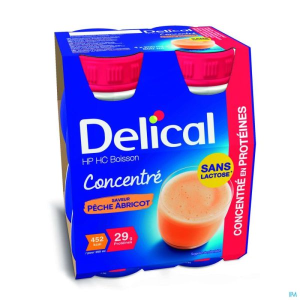 Delical CONCENTRE Pêche-Abricot 4x200ml