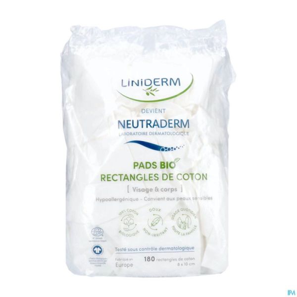 Neutraderm Pads Rectangles Coton Bio 180