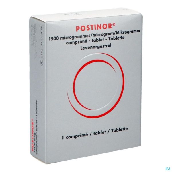 Postinor 1 Comprimés 1500 Mcg